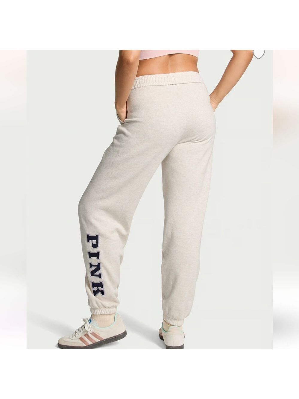 New VS PINK Ivy Fleece Campus Sweatpants - Picture 2 of 8